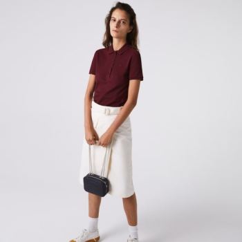 Lacoste Croco Crew Grained Leather Zip Shoulder Bag - Taška Dámské Tmavě Blankyt | CZ-V7uFzu